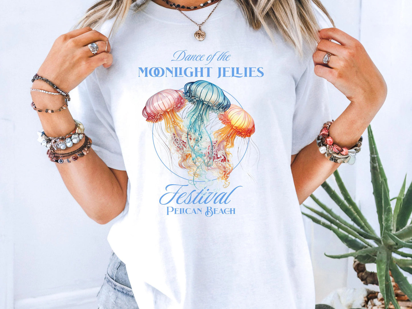 Stardew Valley Moonlight Jellies Tee | Pelican Town Festival Graphic T-Shirt