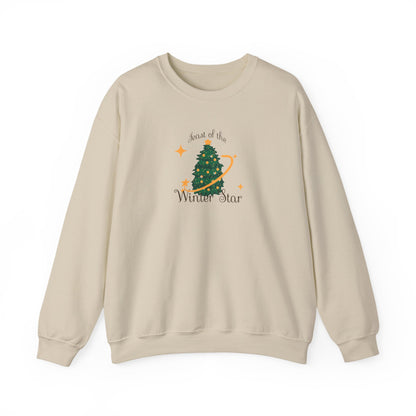 Beige Stardew Valley holiday sweatshirt inspired by Feast of the Winter Star