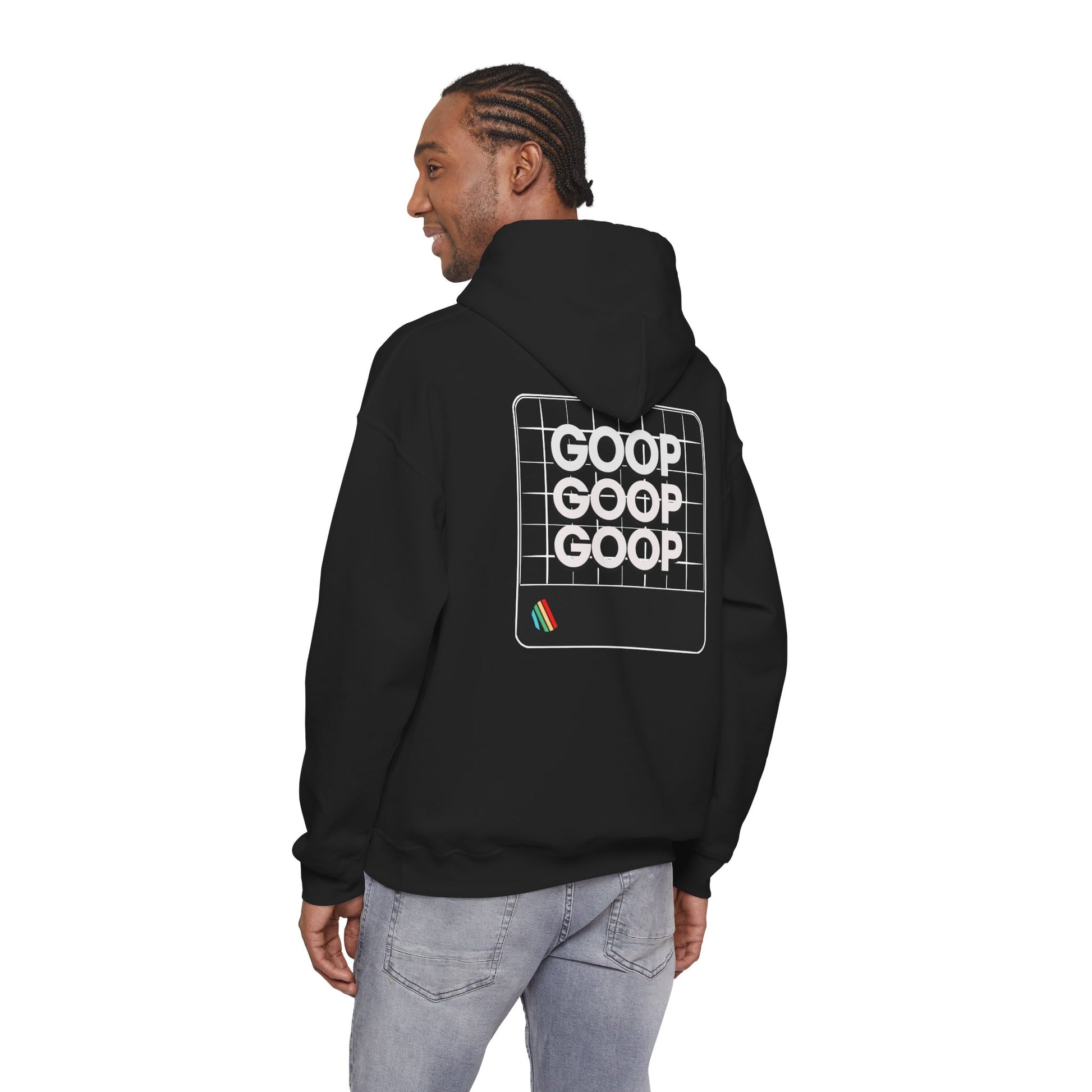 ARC Raiders Game Hoodie GOOP Blue Print Black Back View