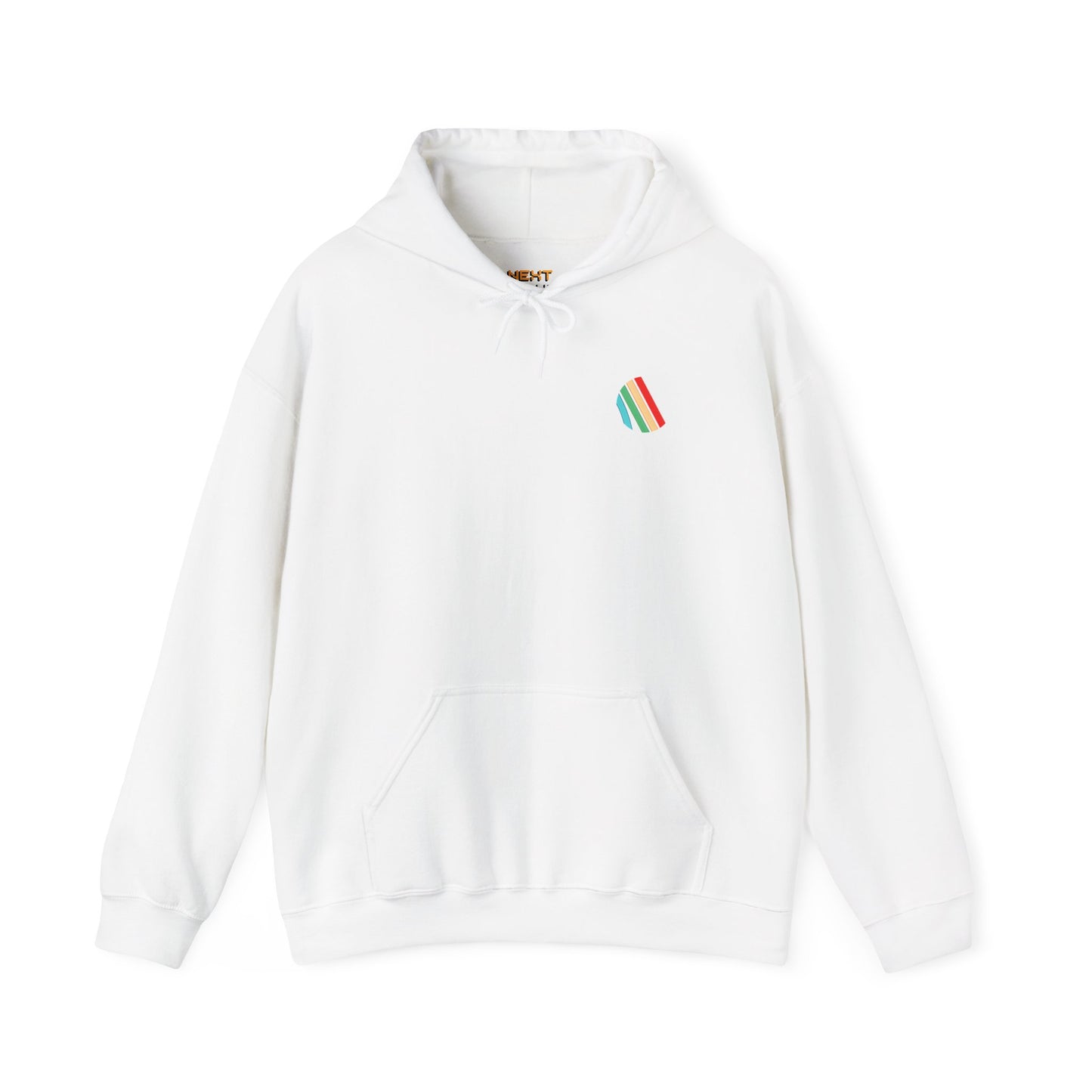 Arc Raiders logo graphic hoodie with front emblem print on white unisex hoodie