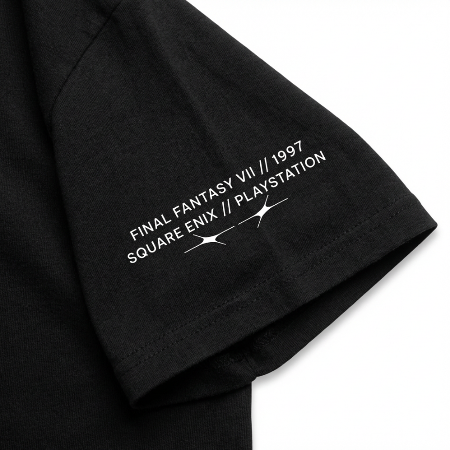 Final Fantasy 7 Minimal T-Shirt with Sleeve Print