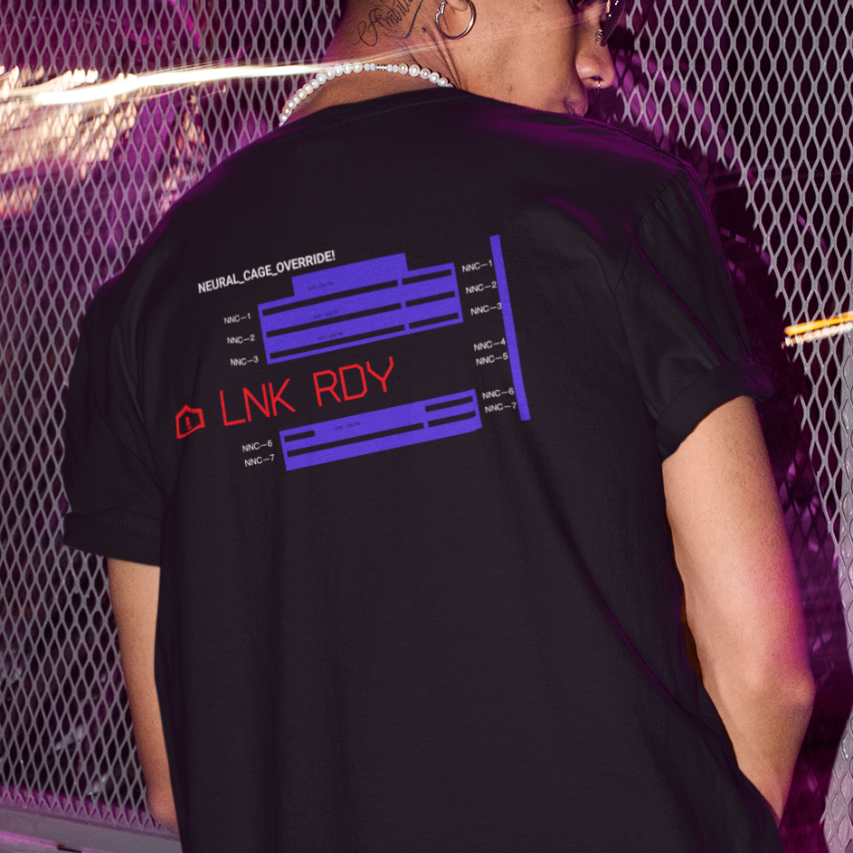 Marathon Bungie LNK OVERRIDE Black Shirt Male Model