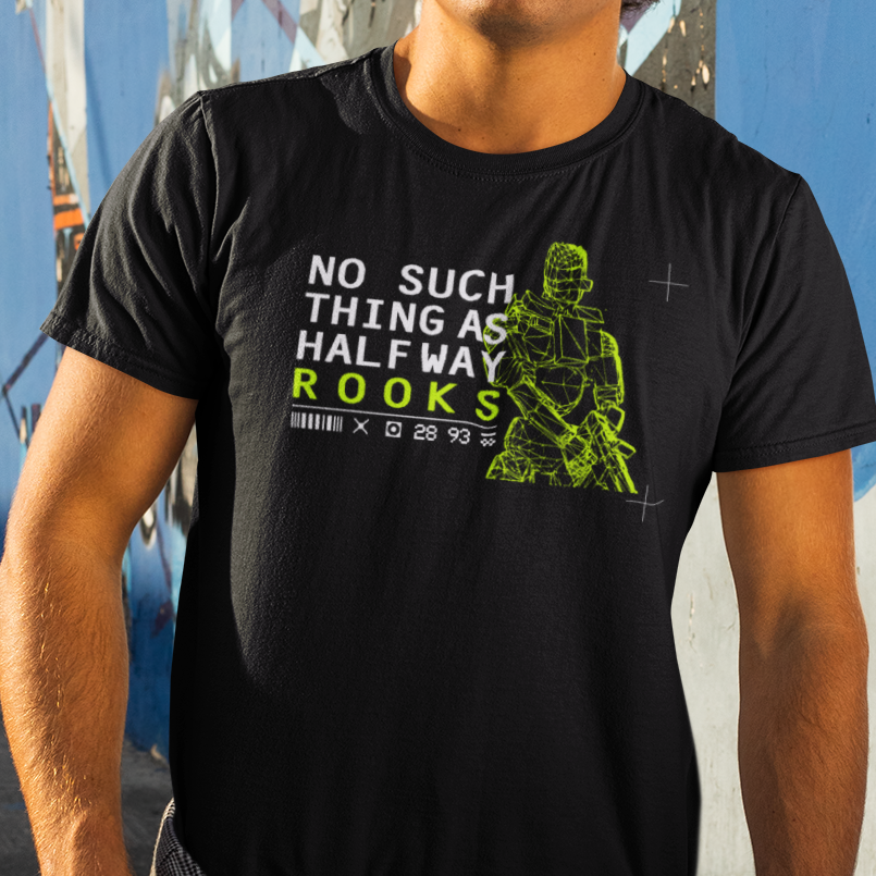 Marathon Bungie Rook Black Shirt Male Model