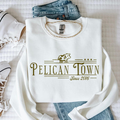 Stardew Valley Sweatshirt – Pelican Town Pullover | Stardew Valley Merch, Cozy Gaming Sweater