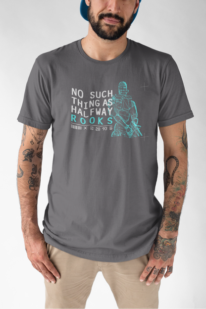 Marathon Bungie Rook Gray T-Shirt on Male Model