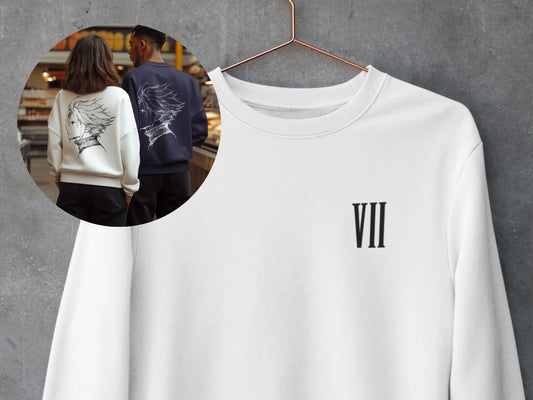 Final Fantasy 7 Fleece Sweater - Cloud Strife Front and Back Print
