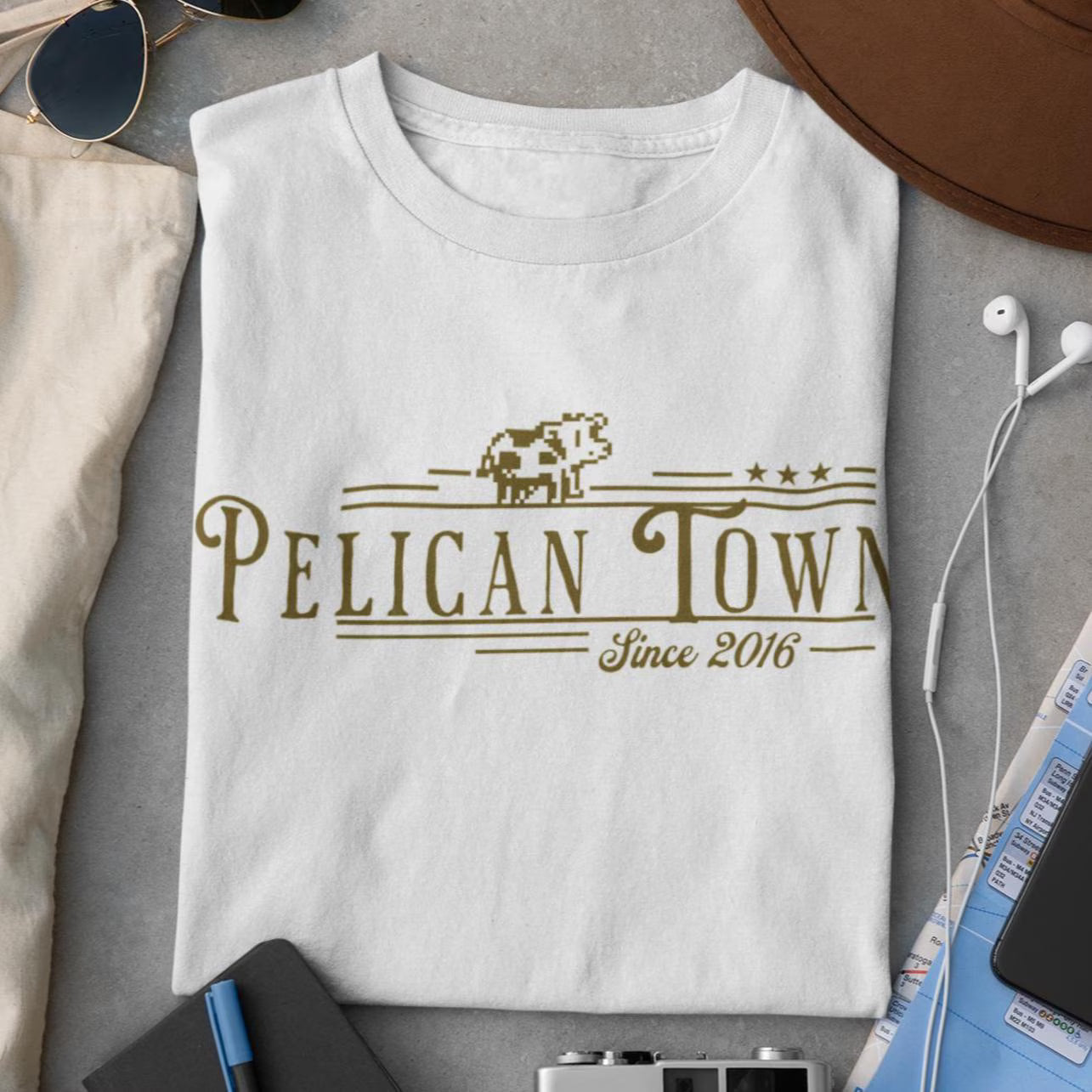 Stardew Valley Graphic Tee – Pelican Town Design | Soft Cotton Unisex Shirt