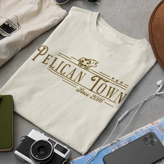 Stardew Valley Graphic Tee – Pelican Town Design | Soft Cotton Unisex Shirt