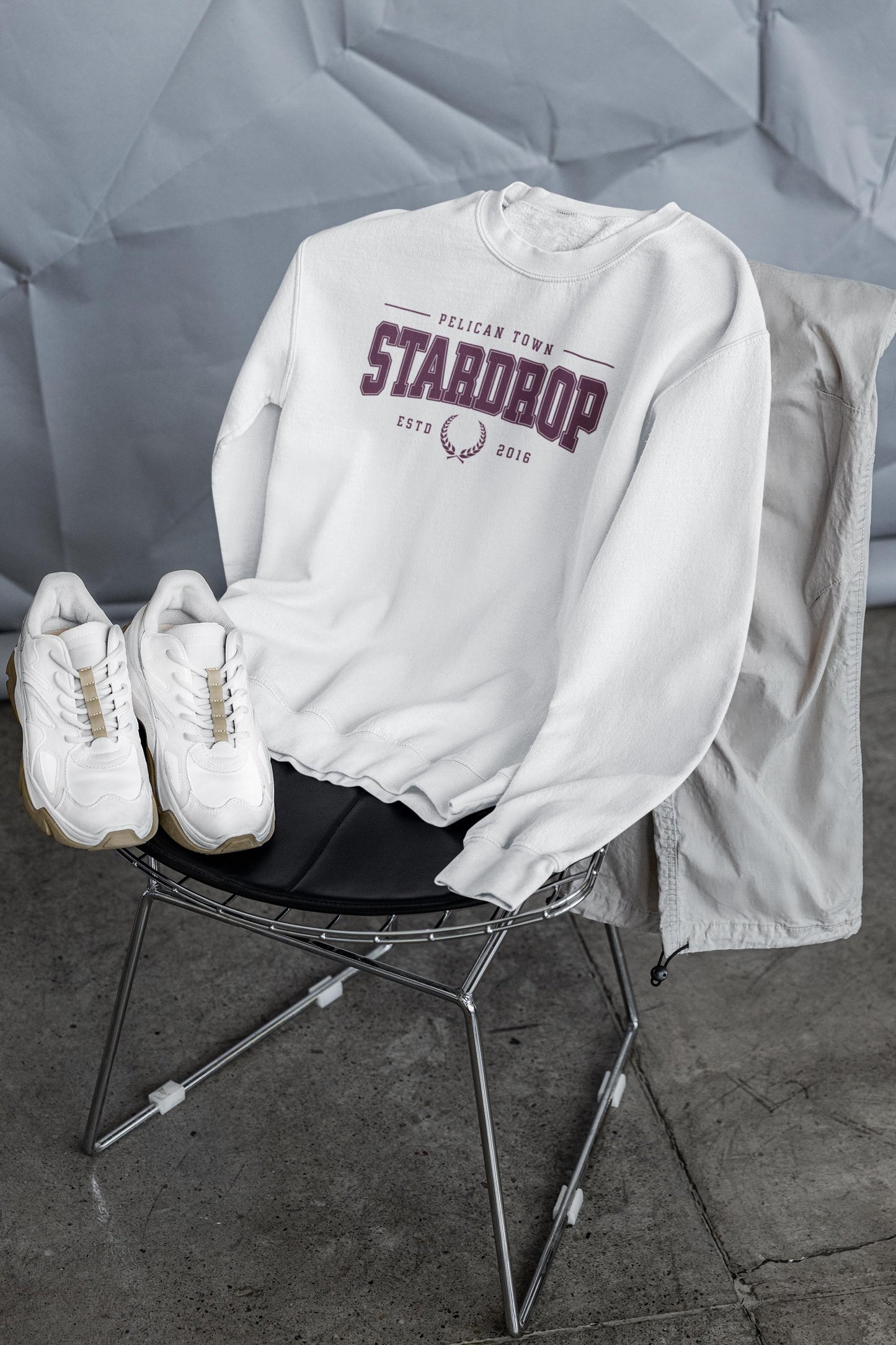 Stardew Valley Stardrop College Style Sweatshirt