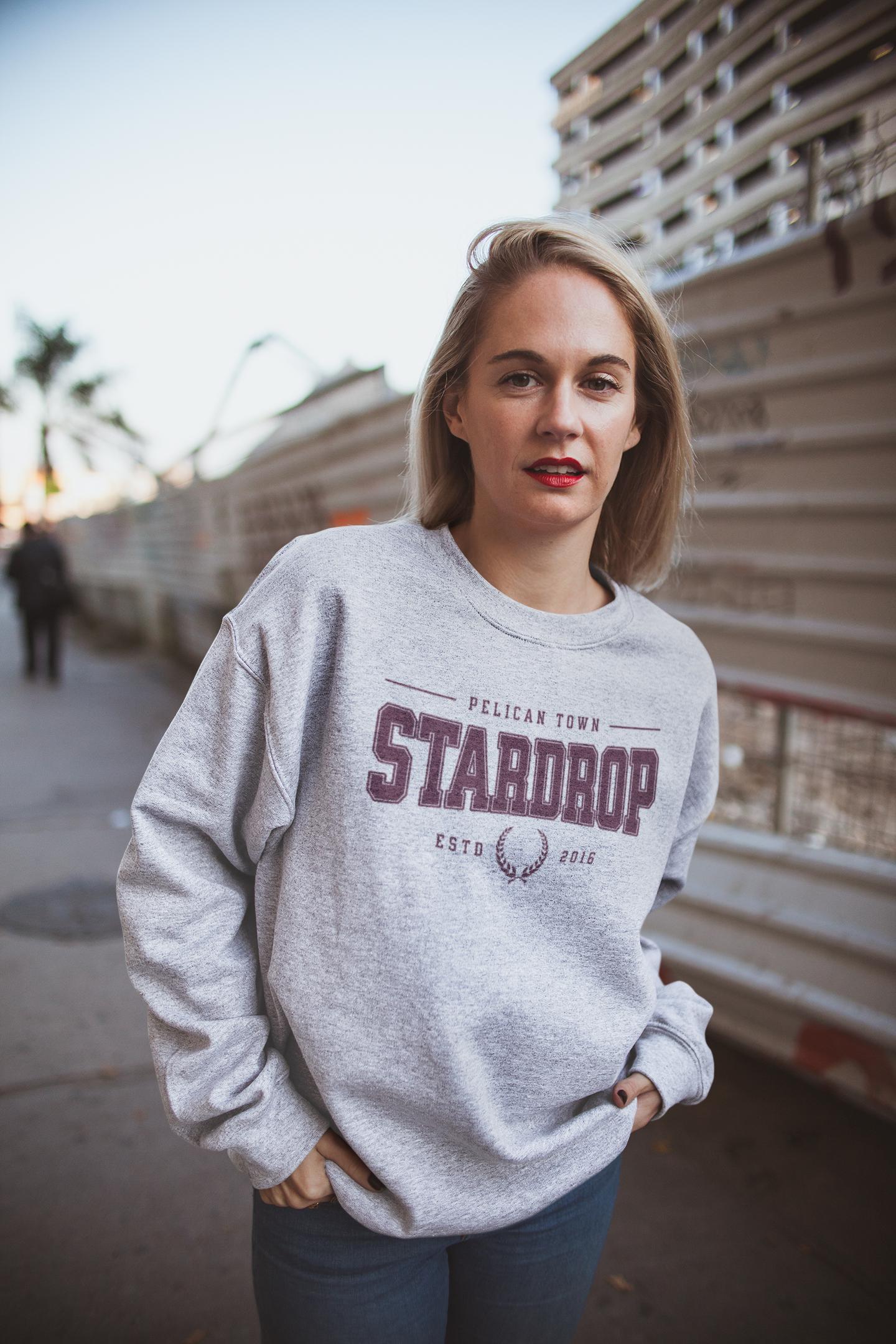 Stardew Valley Stardrop College Style Sweatshirt