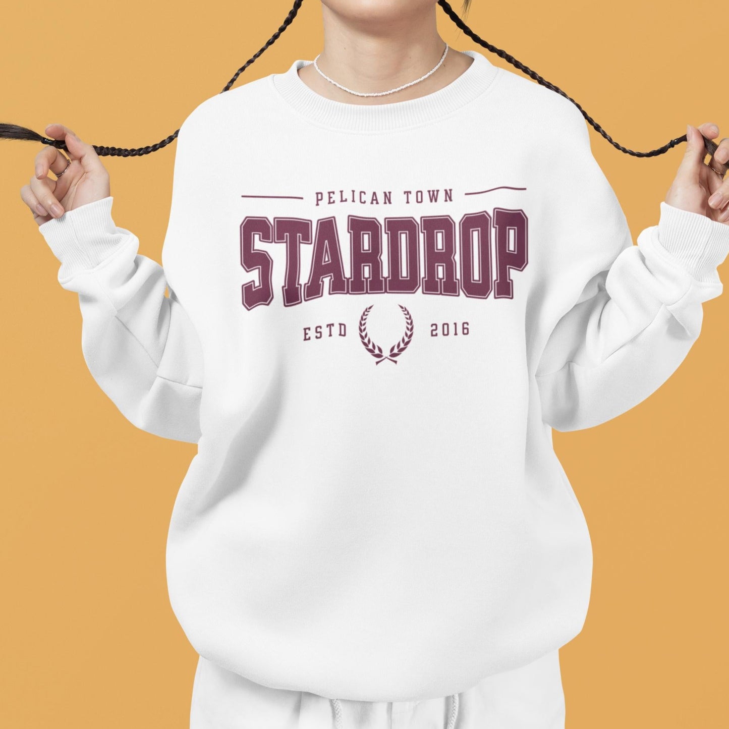 Stardew Valley Stardrop College Style Sweatshirt