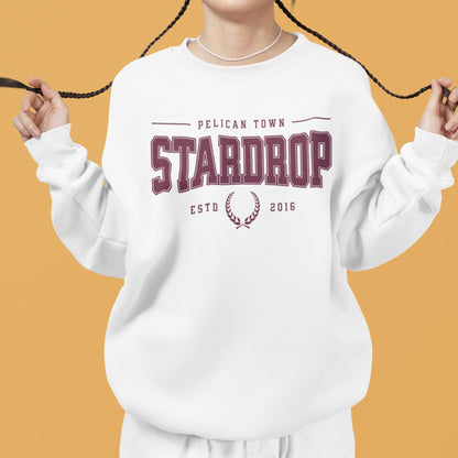Stardew Valley Stardrop College Style Sweatshirt