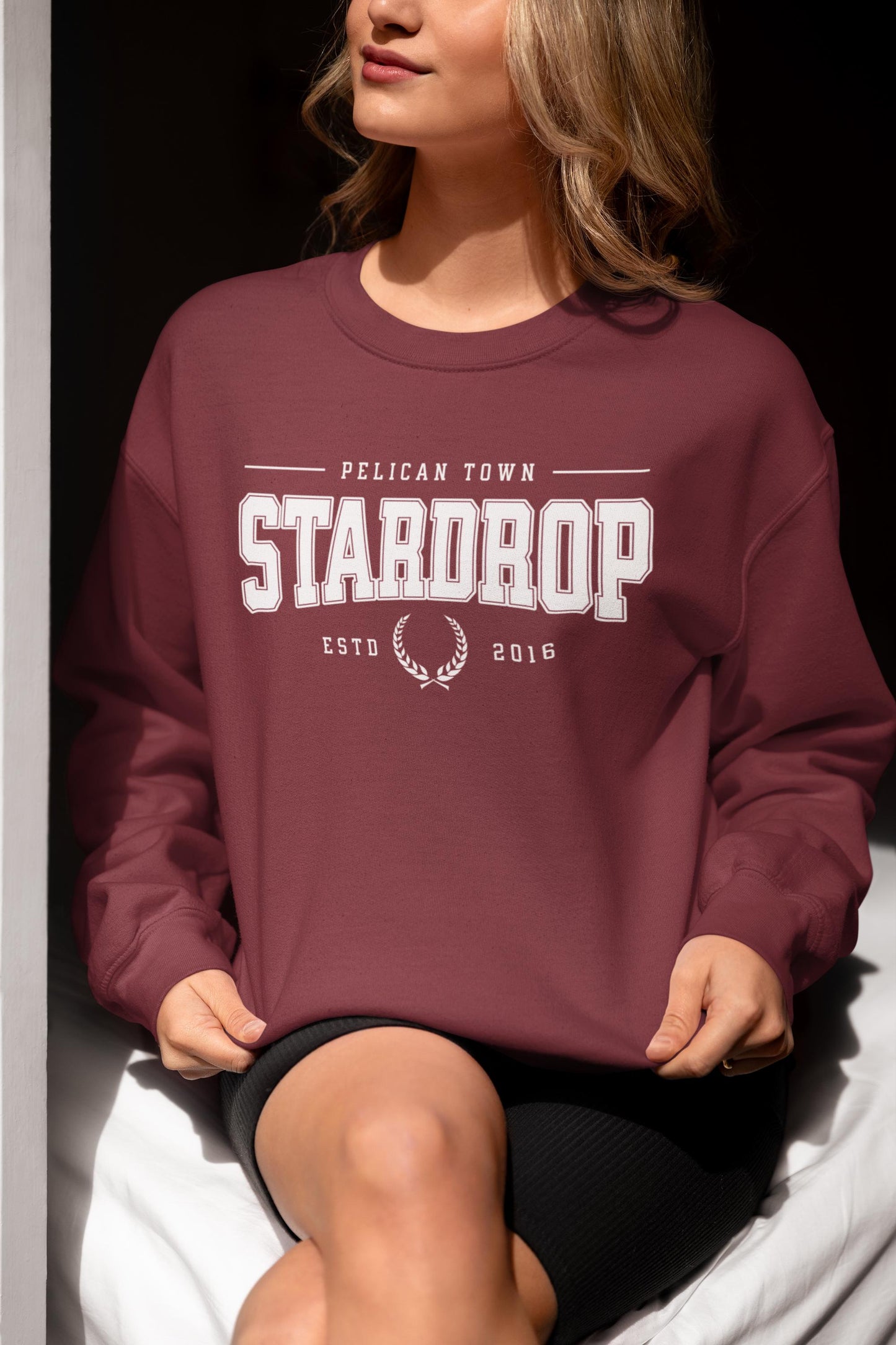 Stardew Valley Stardrop College Style Sweatshirt