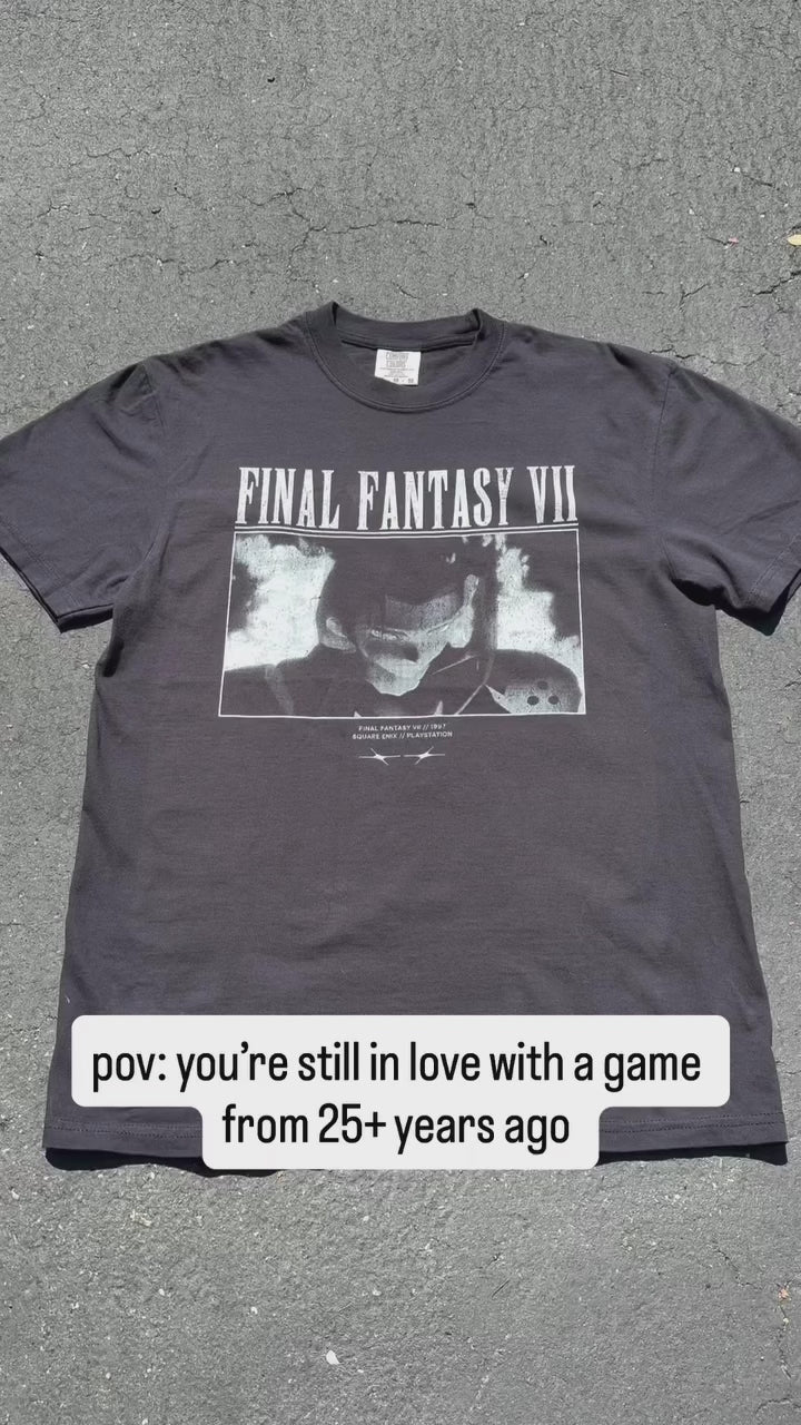 Final Fantasy 7 Game Shirt - Sephiroth Nibelheim Retro T-shirt